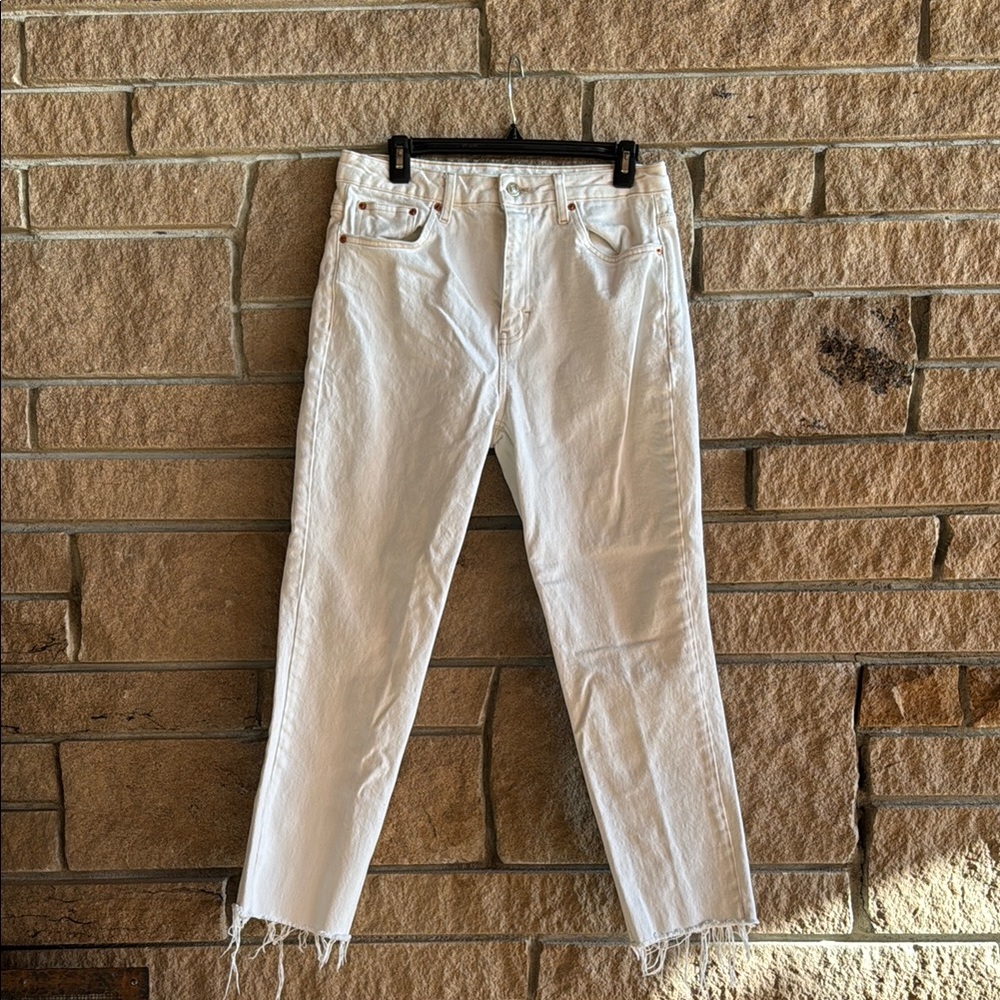 Topshop White Straight Leg Women’s Jeans — Size 32